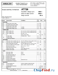 Datasheet AT726S16 manufacturer Power Semiconductors
